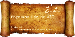 Engelman László névjegykártya