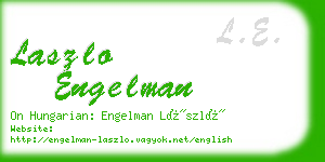 laszlo engelman business card